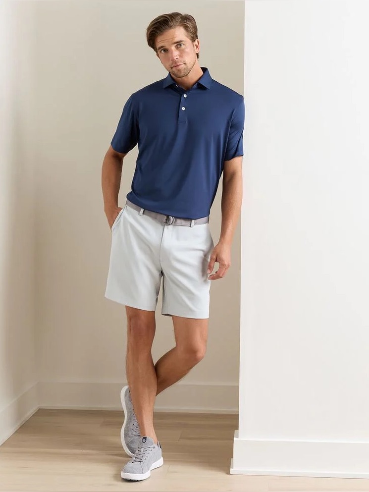 Peter Millar Salem Performance Short Light Grey (Size 33)